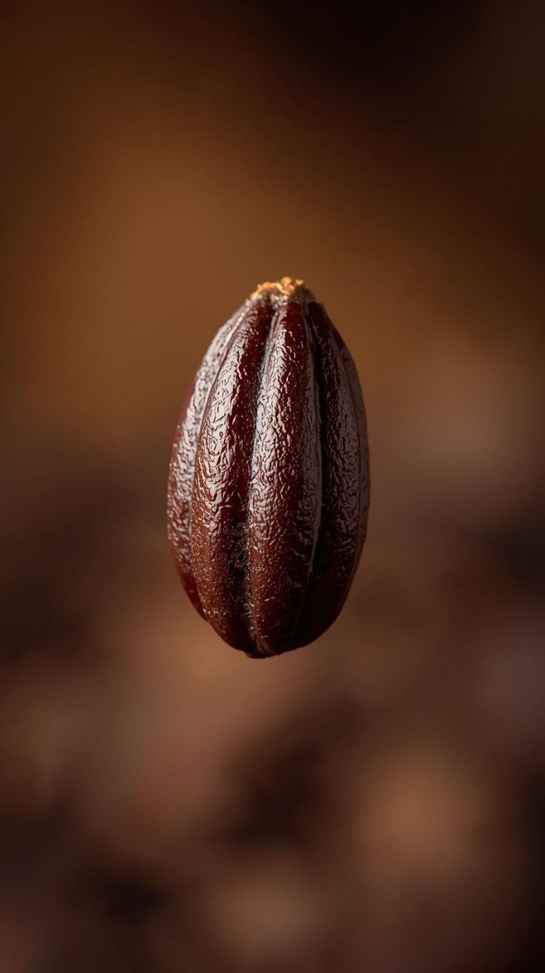 Ripe cocoa pod — premium organic Thai cacao grown in Chumphon